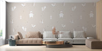 Forest Animals Beige Wallpaper - Wallanza