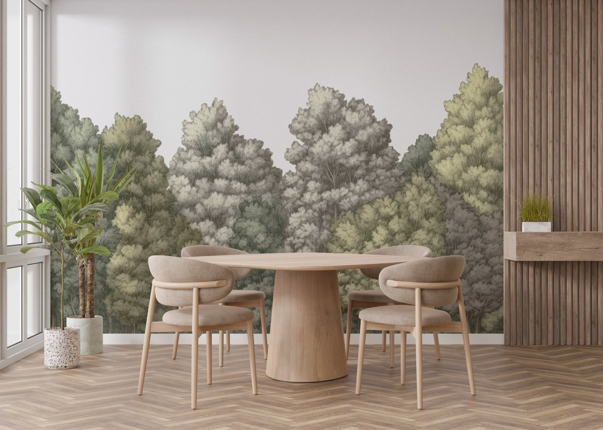 Forest Canopy Wallpaper Mural - Wallanza