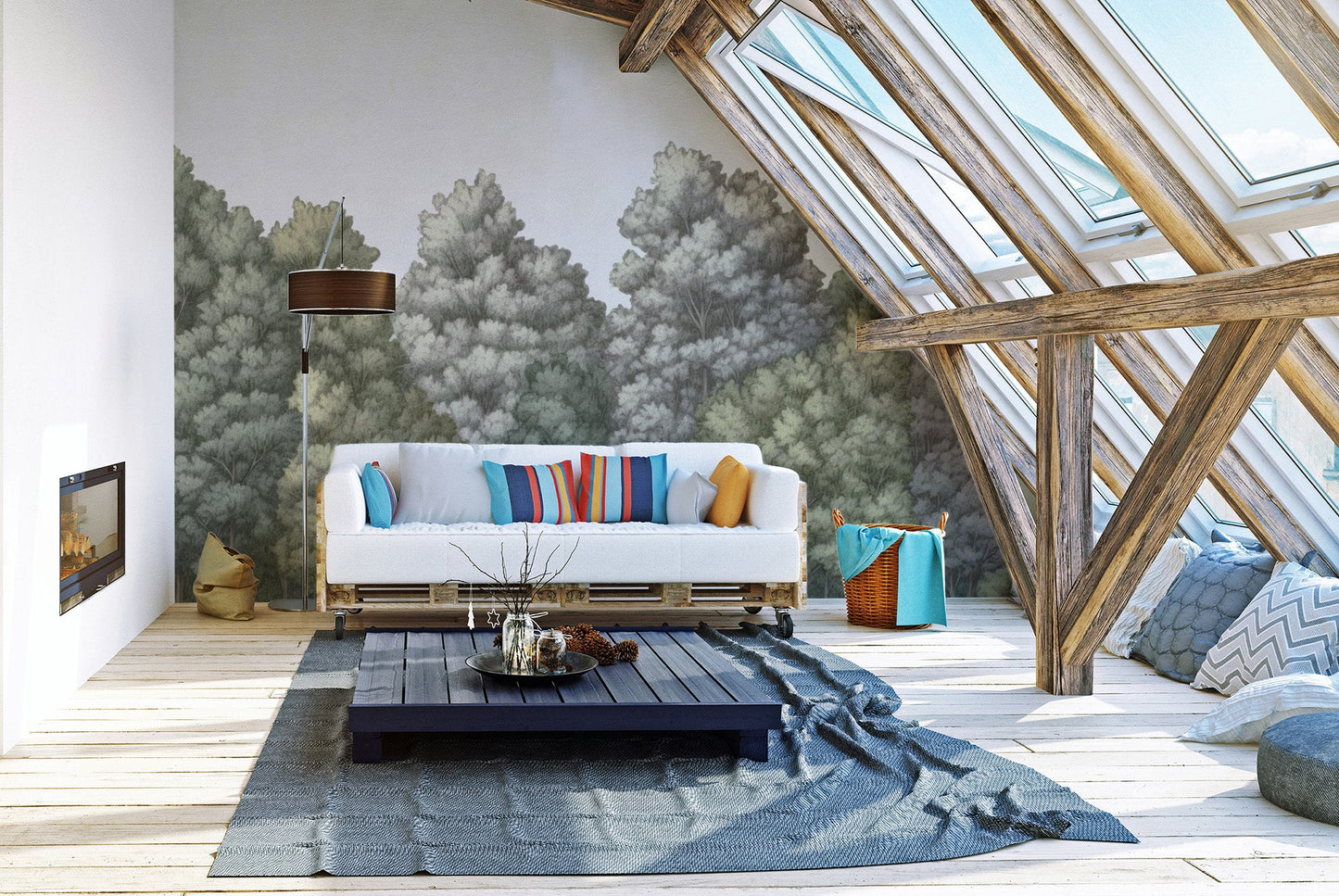 Forest Canopy Wallpaper Mural - Wallanza