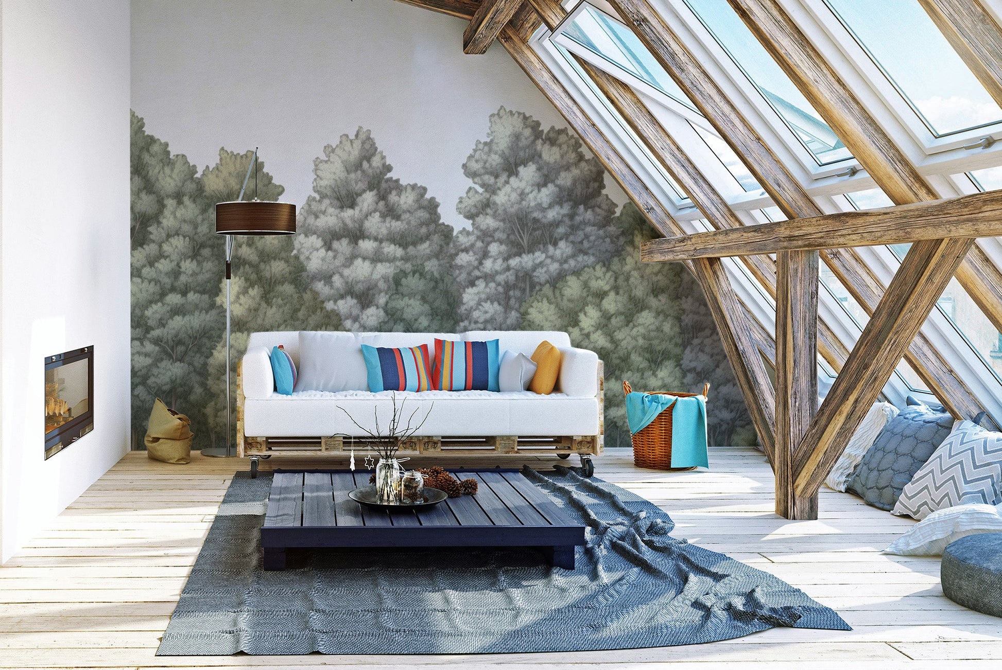 Forest Canopy Wallpaper Mural - Wallanza