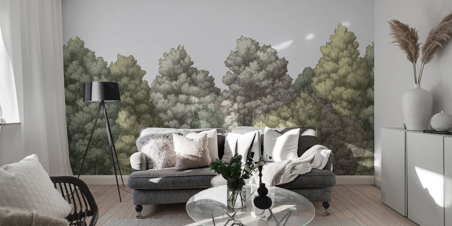 Forest Canopy Wallpaper Mural - Wallanza