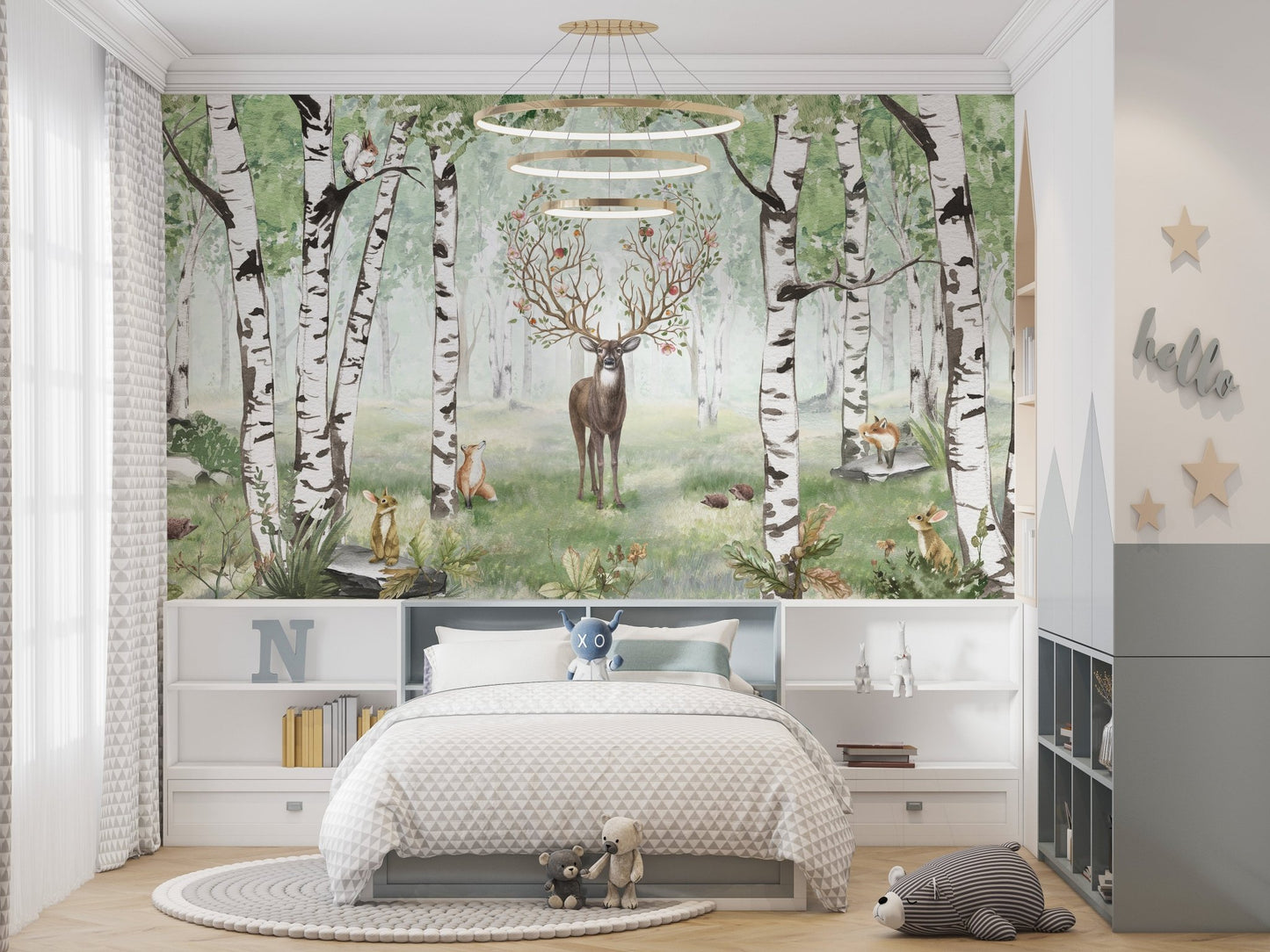 Forest Deer Wallpaper Mural - Wallanza