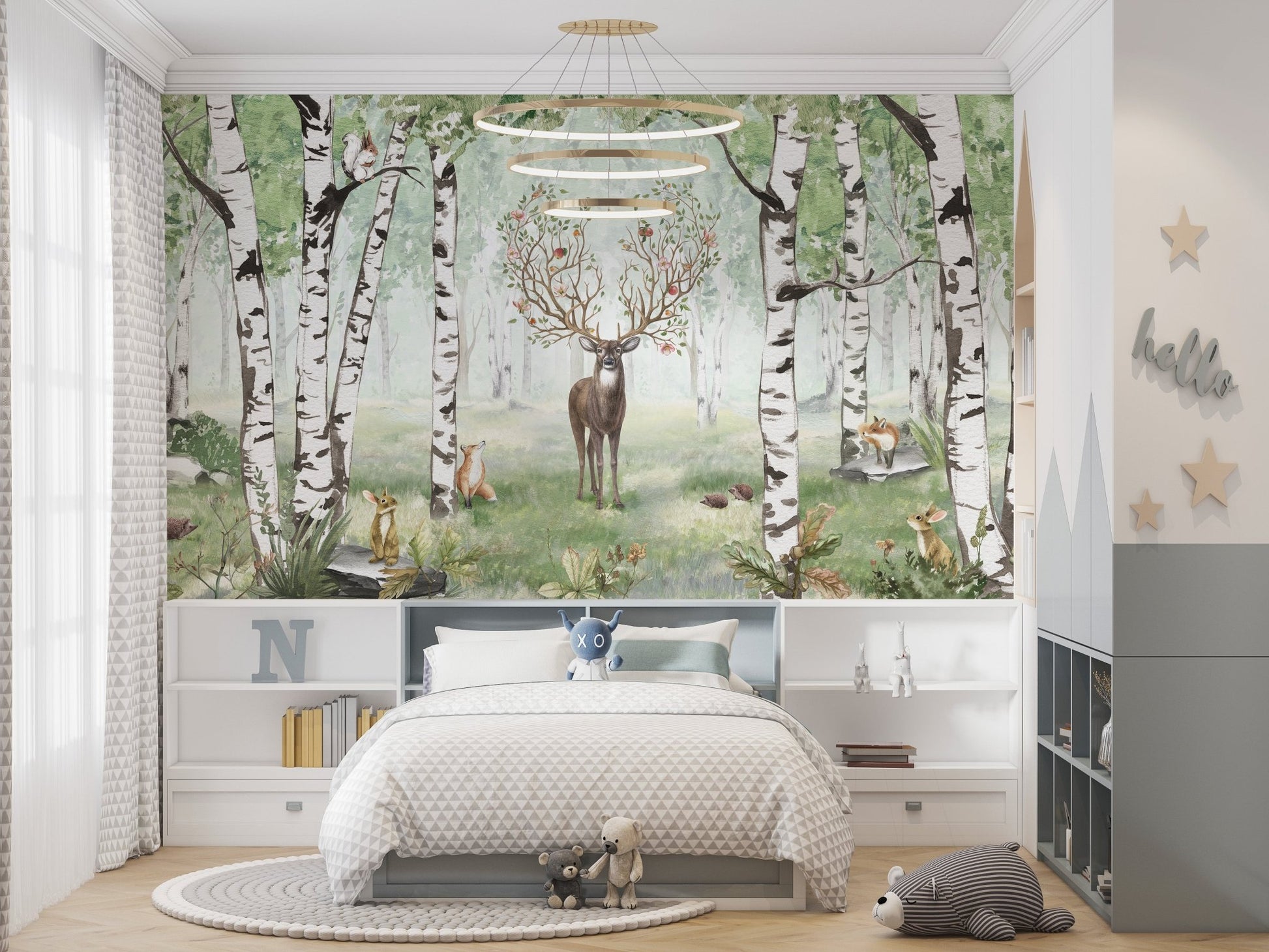 Forest Deer Wallpaper Mural - Wallanza