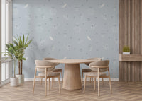 Forest Friends Blue Wallpaper for Walls - Wallanza