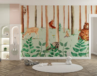 Forest Friends Wallpaper Mural - Wallanza