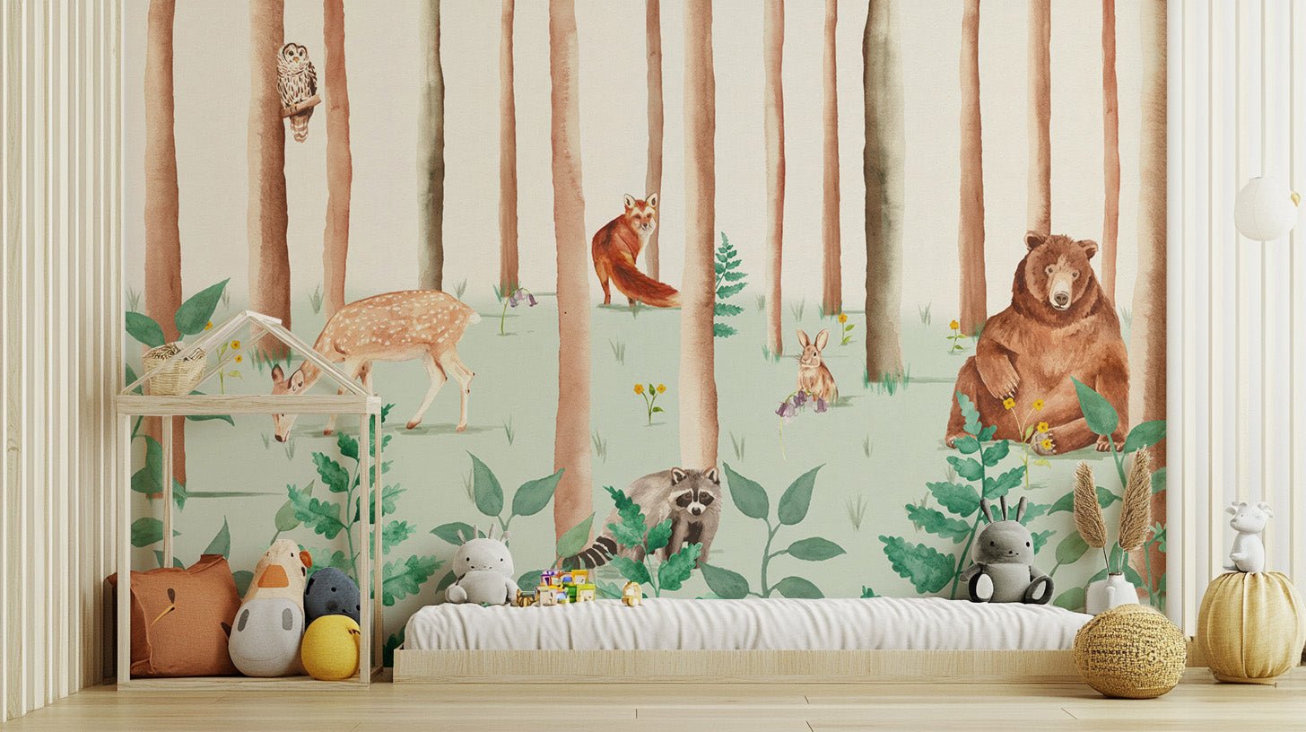 Forest Friends Wallpaper Mural - Wallanza