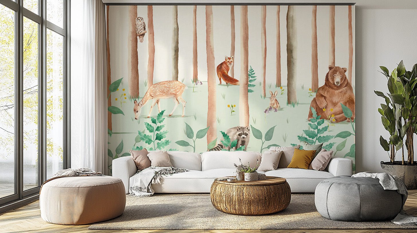 Forest Friends Wallpaper Mural - Wallanza