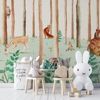 Forest Friends Wallpaper Mural - Wallanza