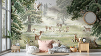 Forest fun wallpaper murals for kids room - Wallanza