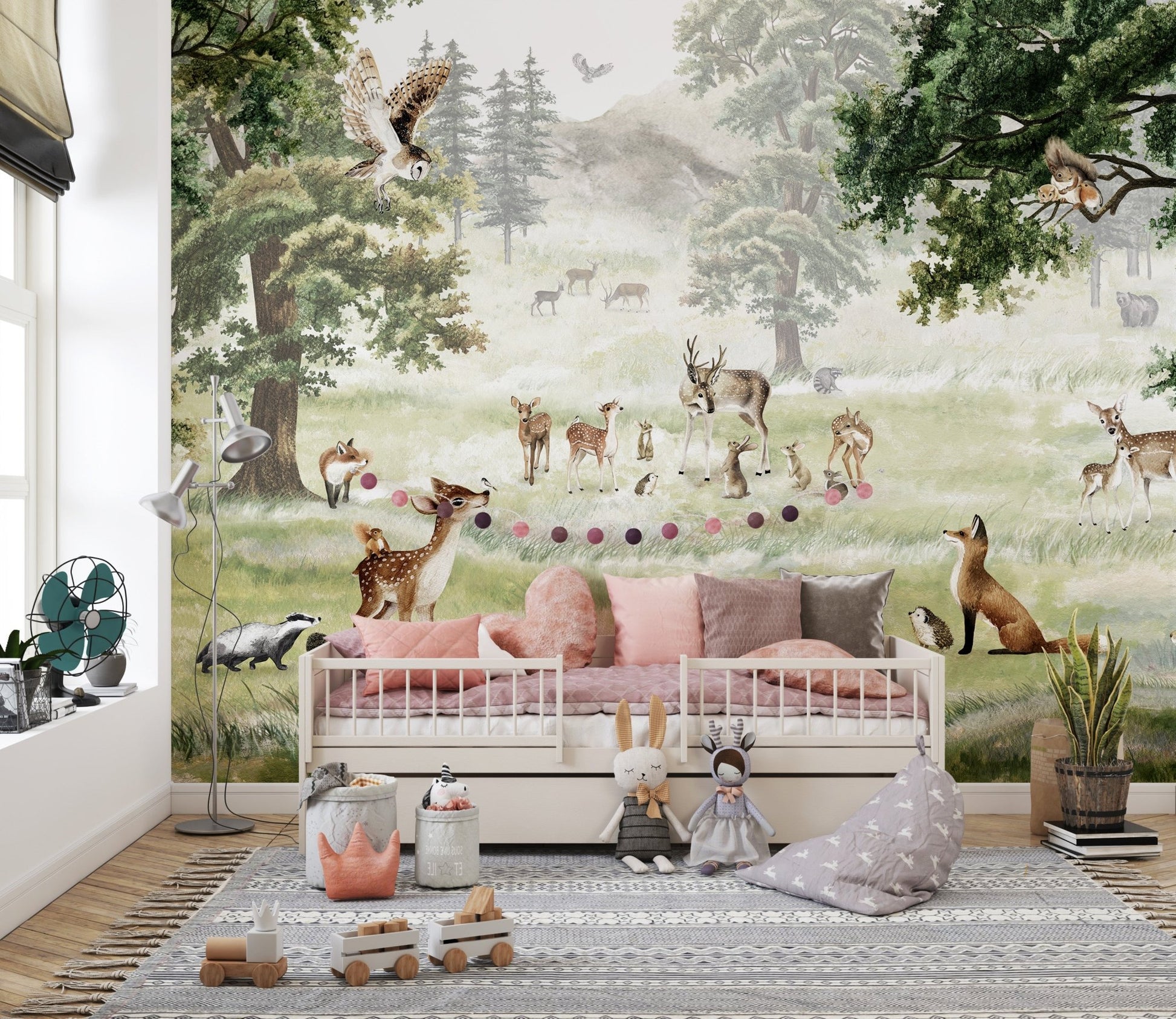 Forest fun wallpaper murals for kids room - Wallanza