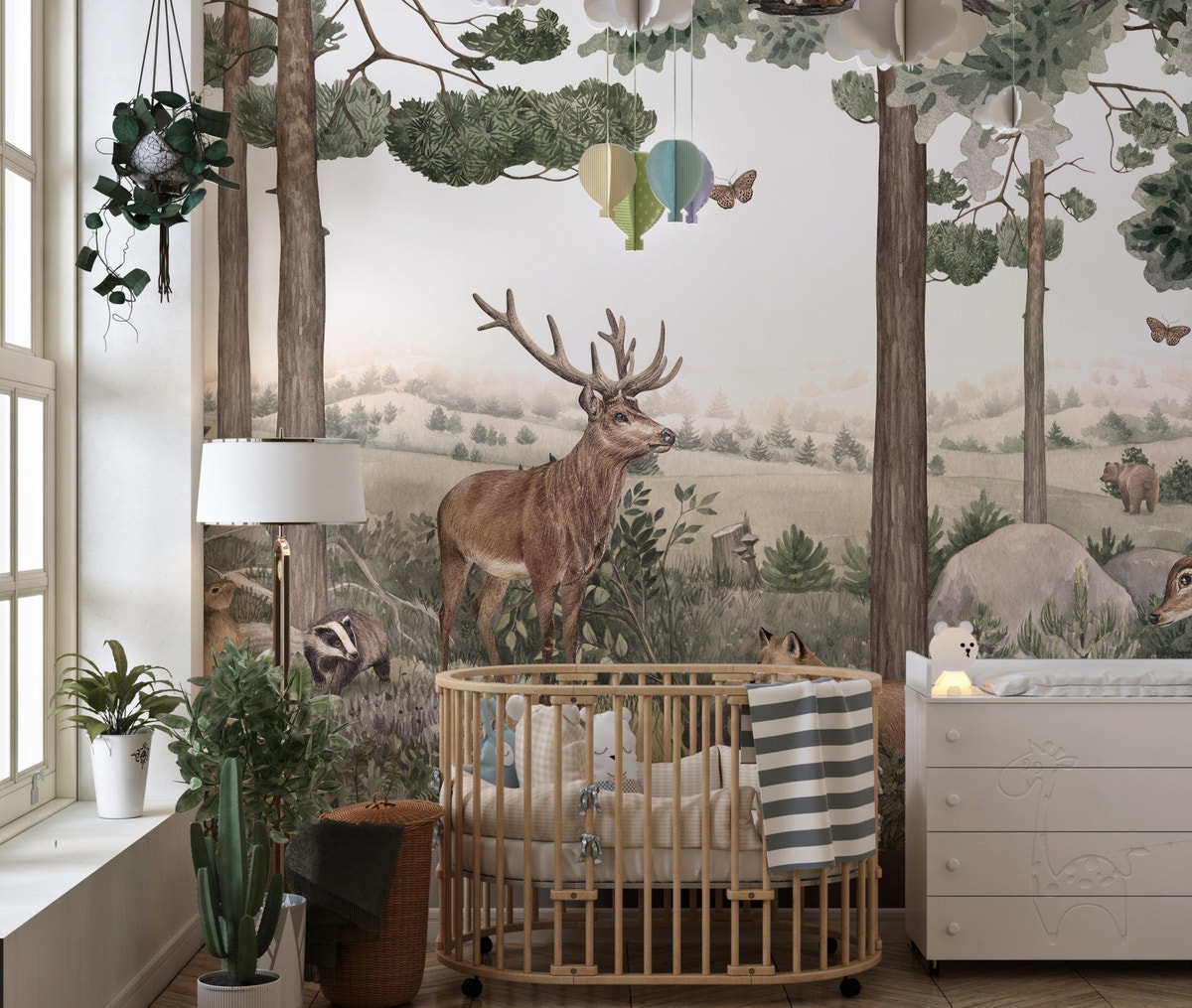 Nursery Wallpaper - Baby Room Wall Design | Wallanza