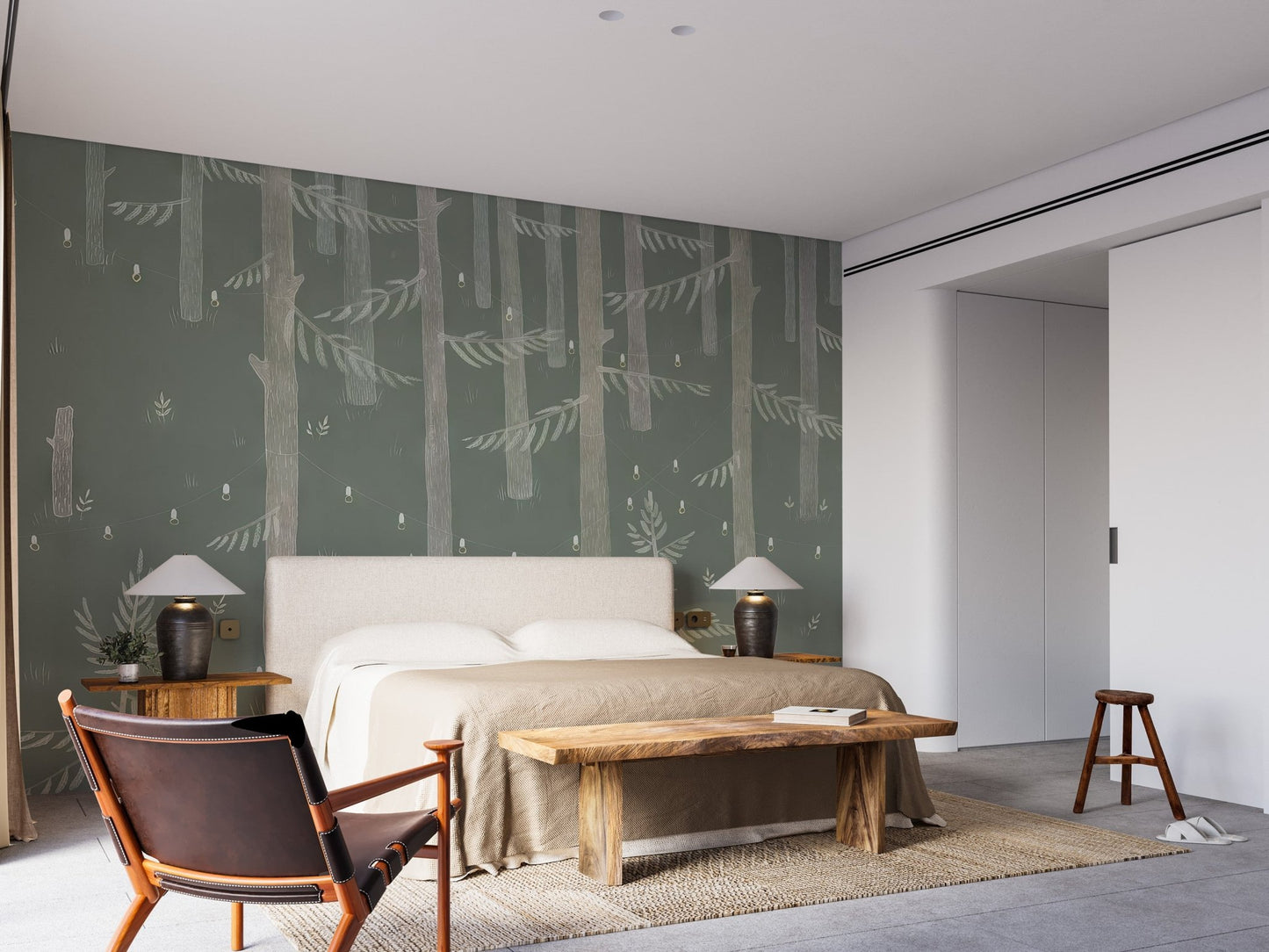 Forest Lights Wallpaper Mural - Wallanza