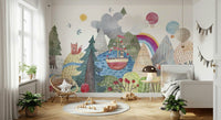 Foxes and Fairytales Wall Mural - Wallanza