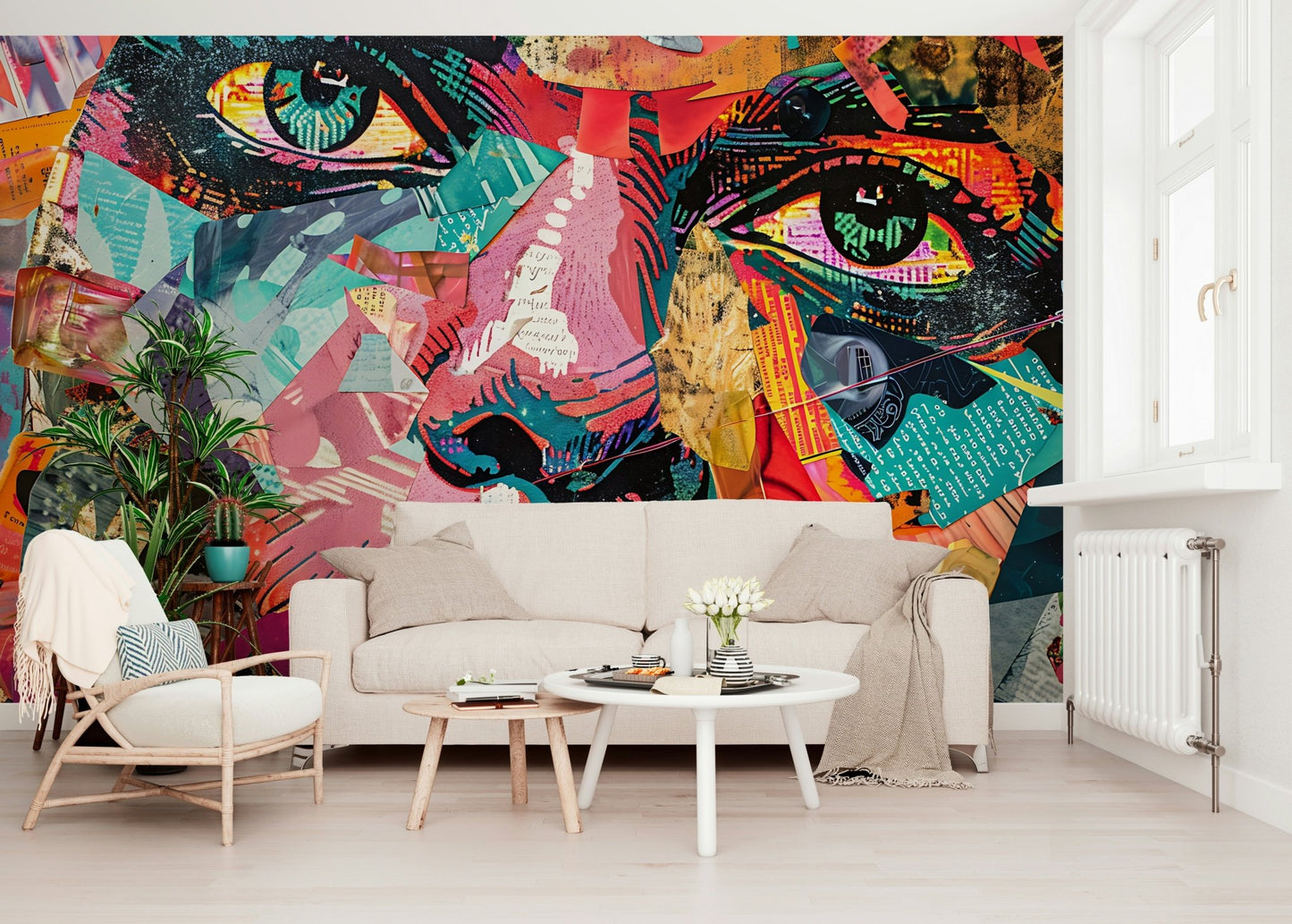 Fragmented Gaze Wall Mural - Wallanza