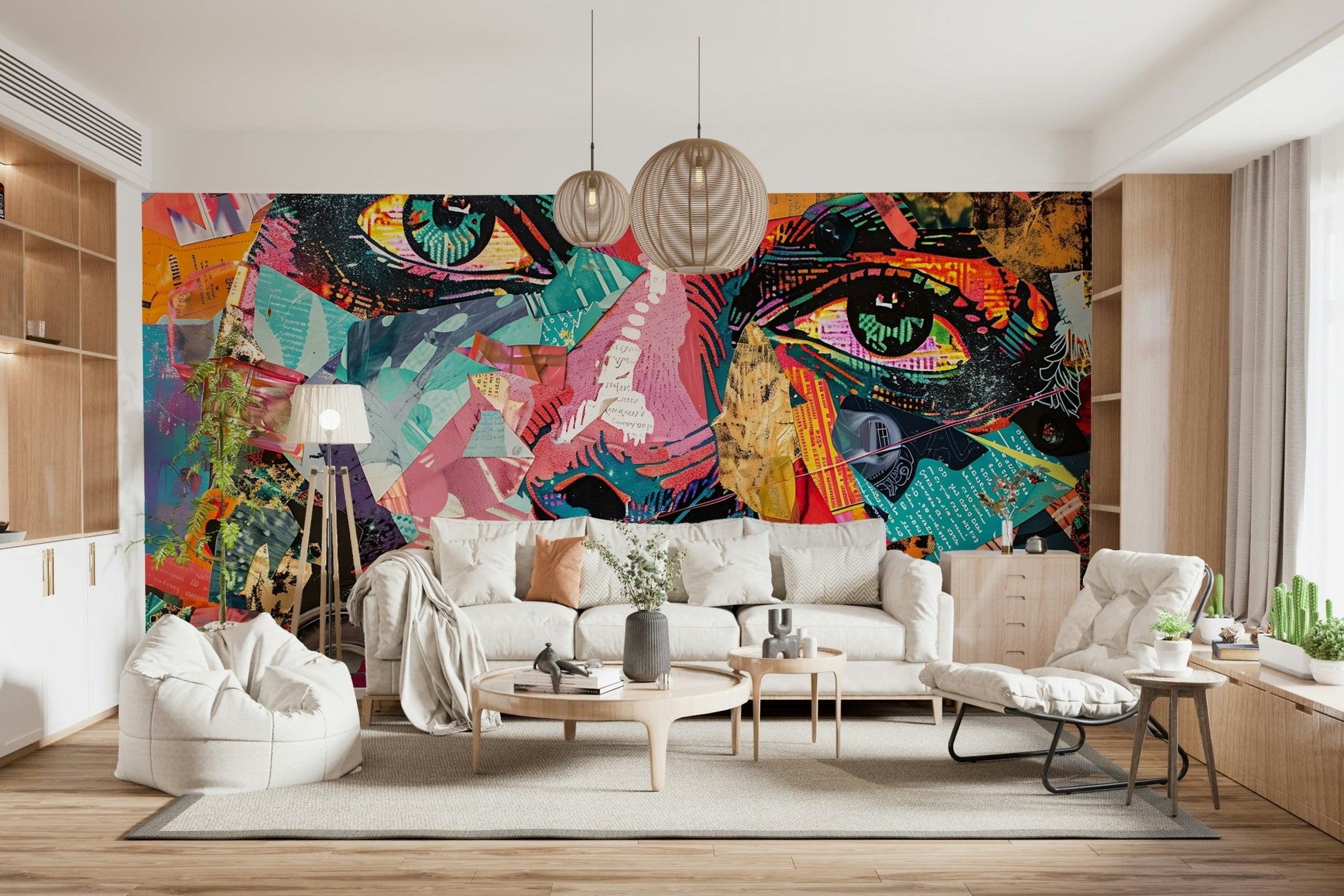 Fragmented Gaze Wall Mural - Wallanza
