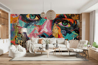 Fragmented Gaze Wall Mural - Wallanza