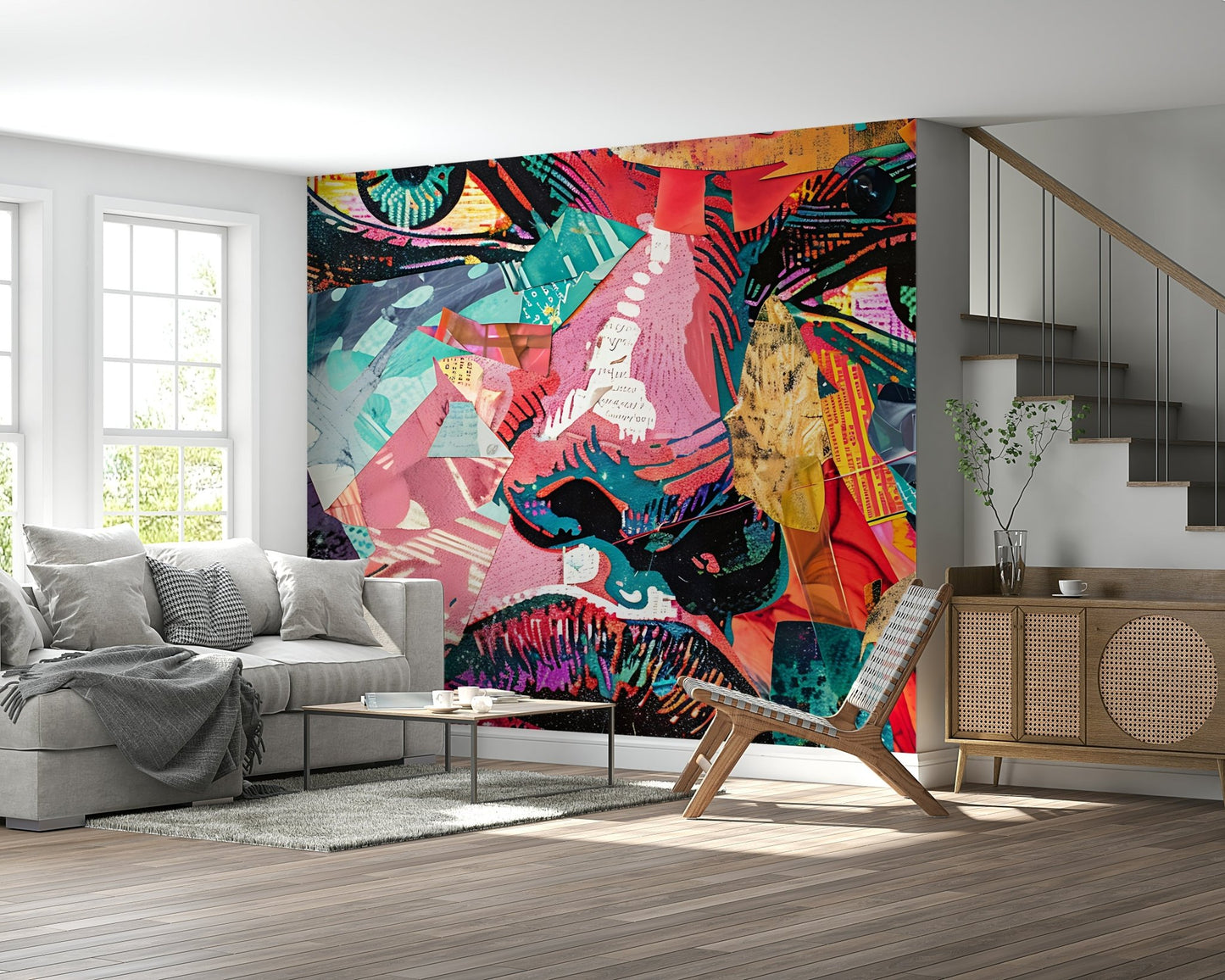 Fragmented Gaze Wall Mural - Wallanza