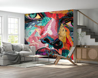 Fragmented Gaze Wall Mural - Wallanza