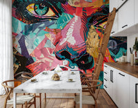 Fragmented Gaze Wall Mural - Wallanza