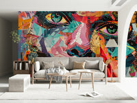 Fragmented Gaze Wall Mural - Wallanza