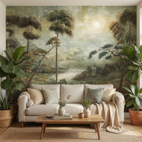 Mystic Pagoda Mist Wall Mural