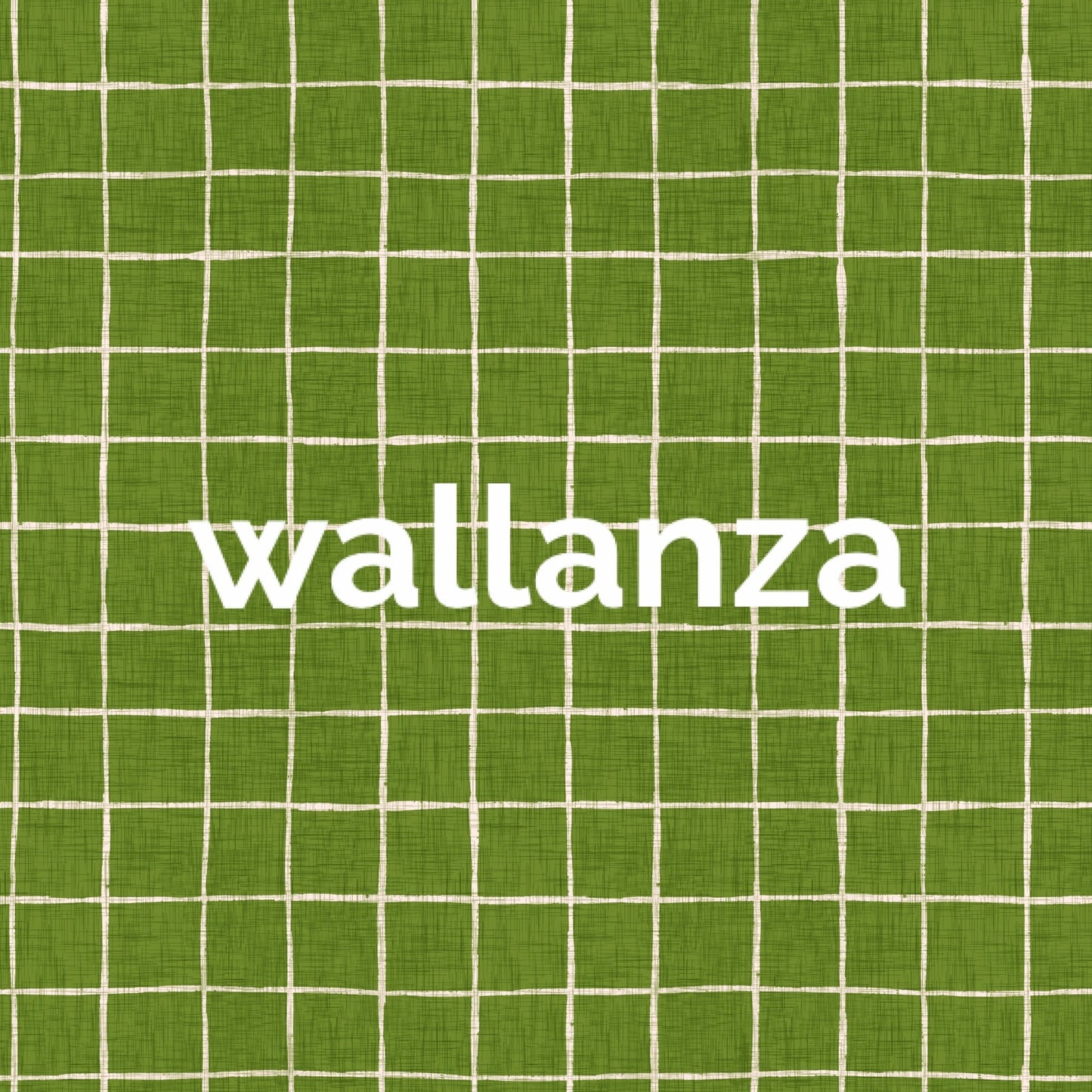 Vibrant meadow green check motif for wall murals.