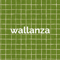 Vibrant meadow green check motif for wall murals.