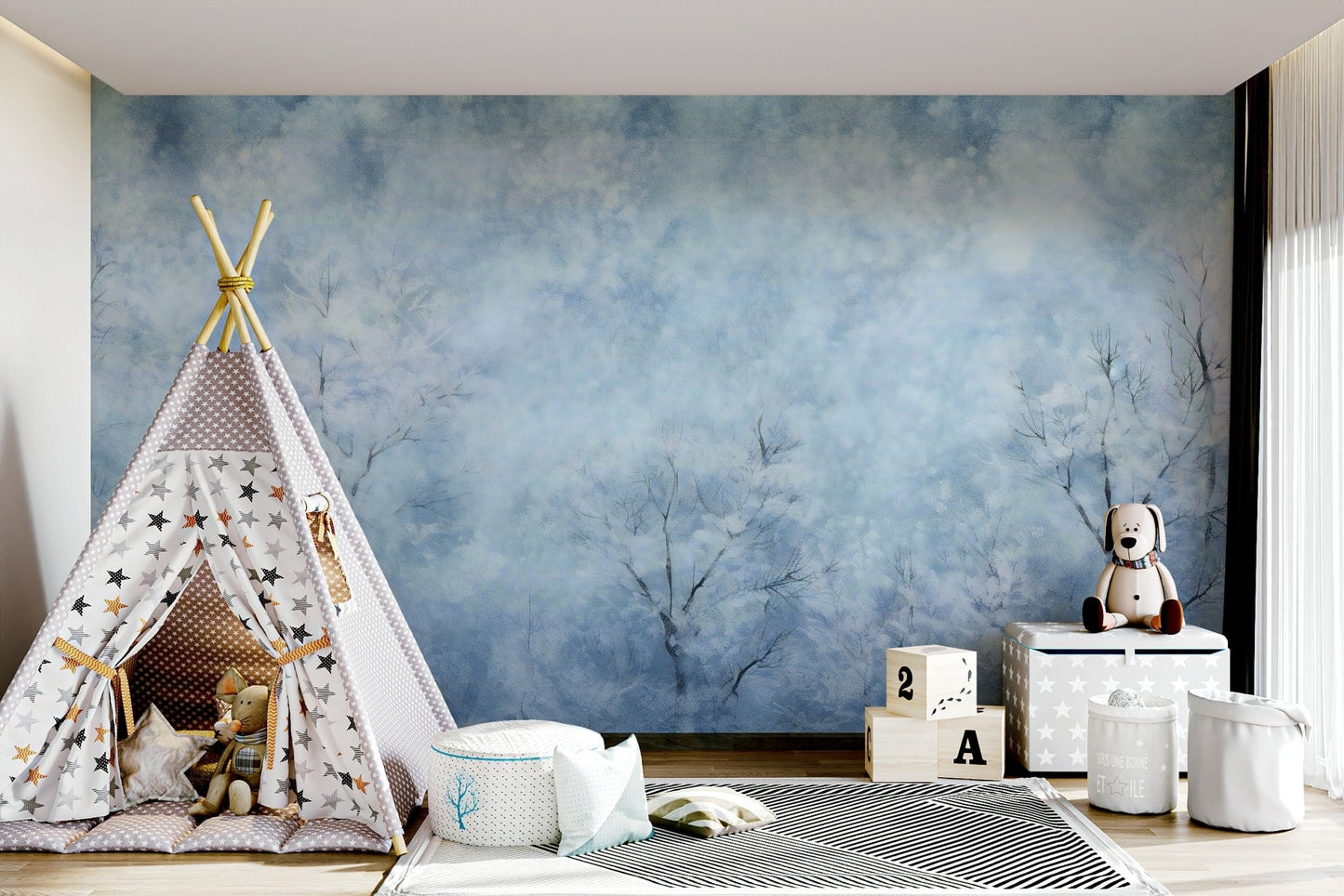 Frostwood Serenity Wall Mural - Wallanza