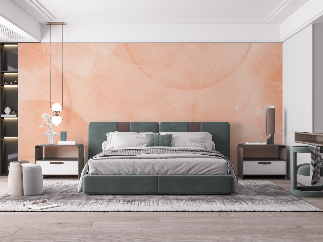 Fuzzy Peach Palette Wallpaper Mural - Wallanza