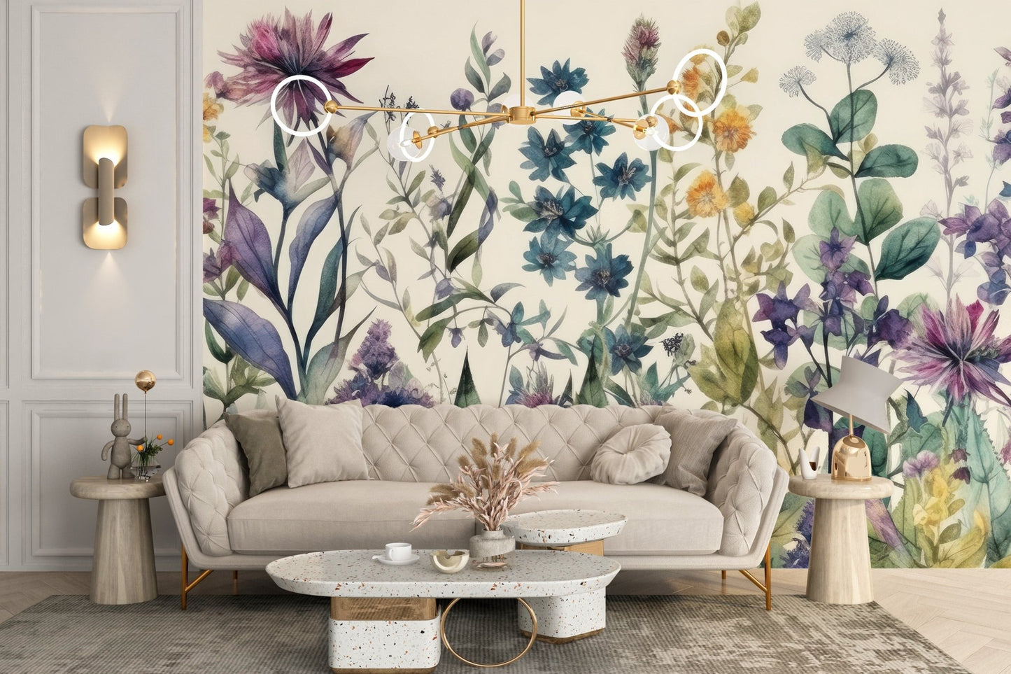 Garden Blooms Wallpaper Mural - Wallanza