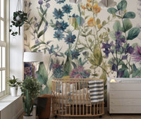 Garden Blooms Wallpaper Mural - Wallanza