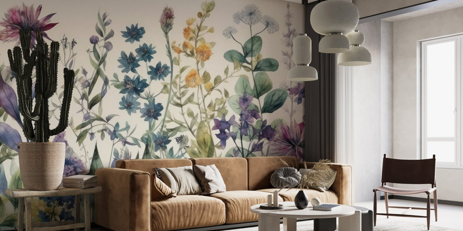 Garden Blooms Wallpaper Mural - Wallanza
