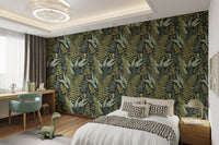 Serene panoramic mural with breathtaking garden views