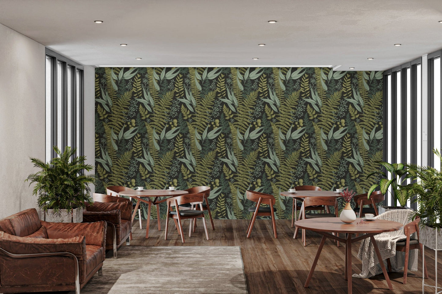 Panoramic mural capturing the beauty of a garden paradise