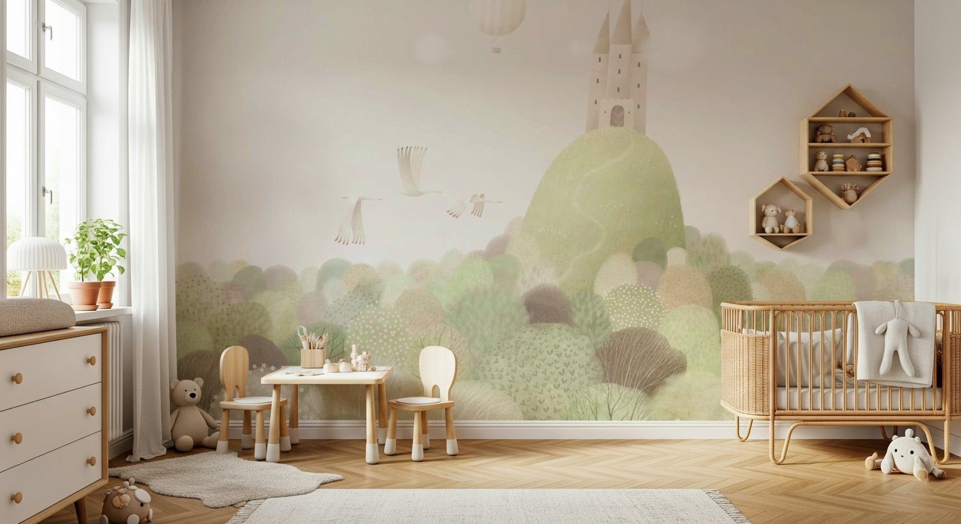 Sophisticated animal kingdom wall art for toddlers.