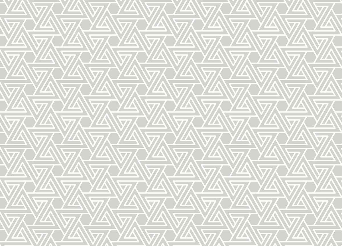 White Line Abstract Geometric Pattern Grey Wallpaper in your room — zoomed