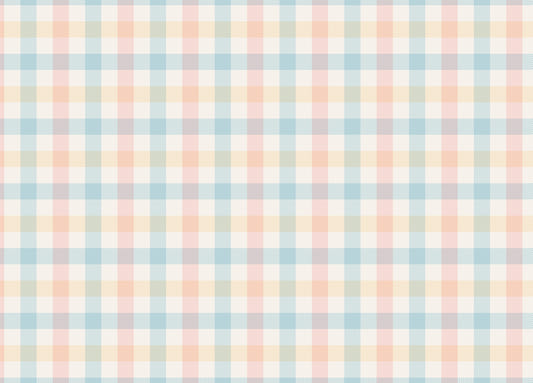 Vichy Pattern Pastel Gingham Stripe Geometric Wallpaper