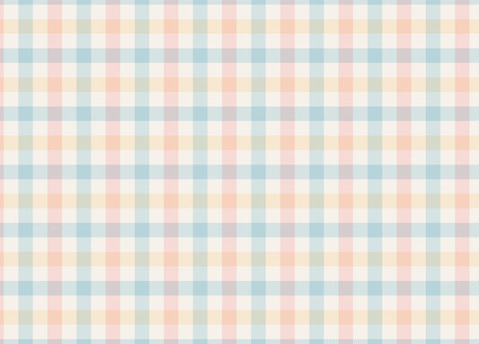 Vichy Pattern Pastel Gingham Stripe Geometric Wallpaper
