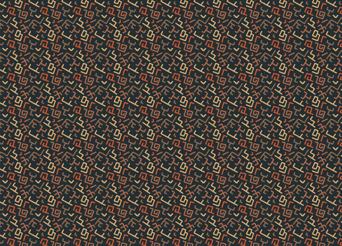 Africa Tribal Art Pattern Geometric Wallpaper in your room