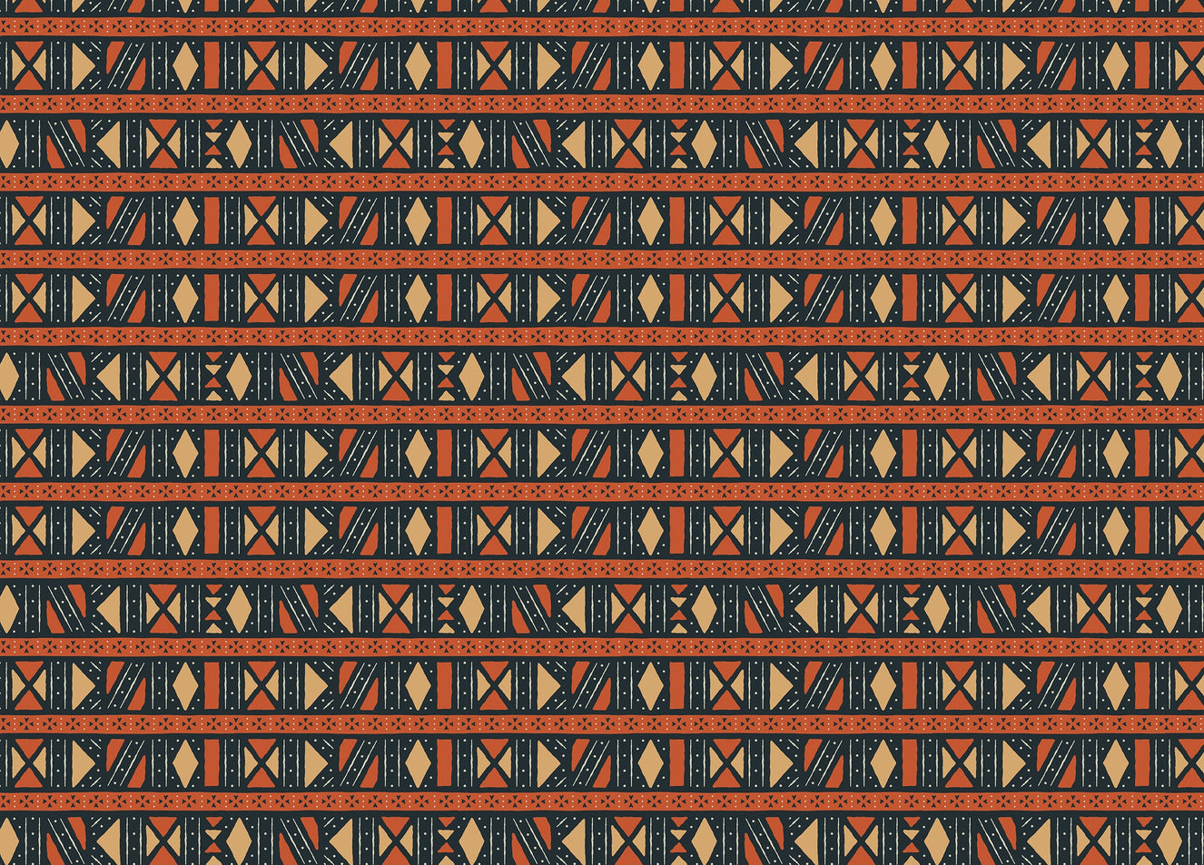Geometric Africa Tribal Art Ethnic Seamless Pattern Wallpaper