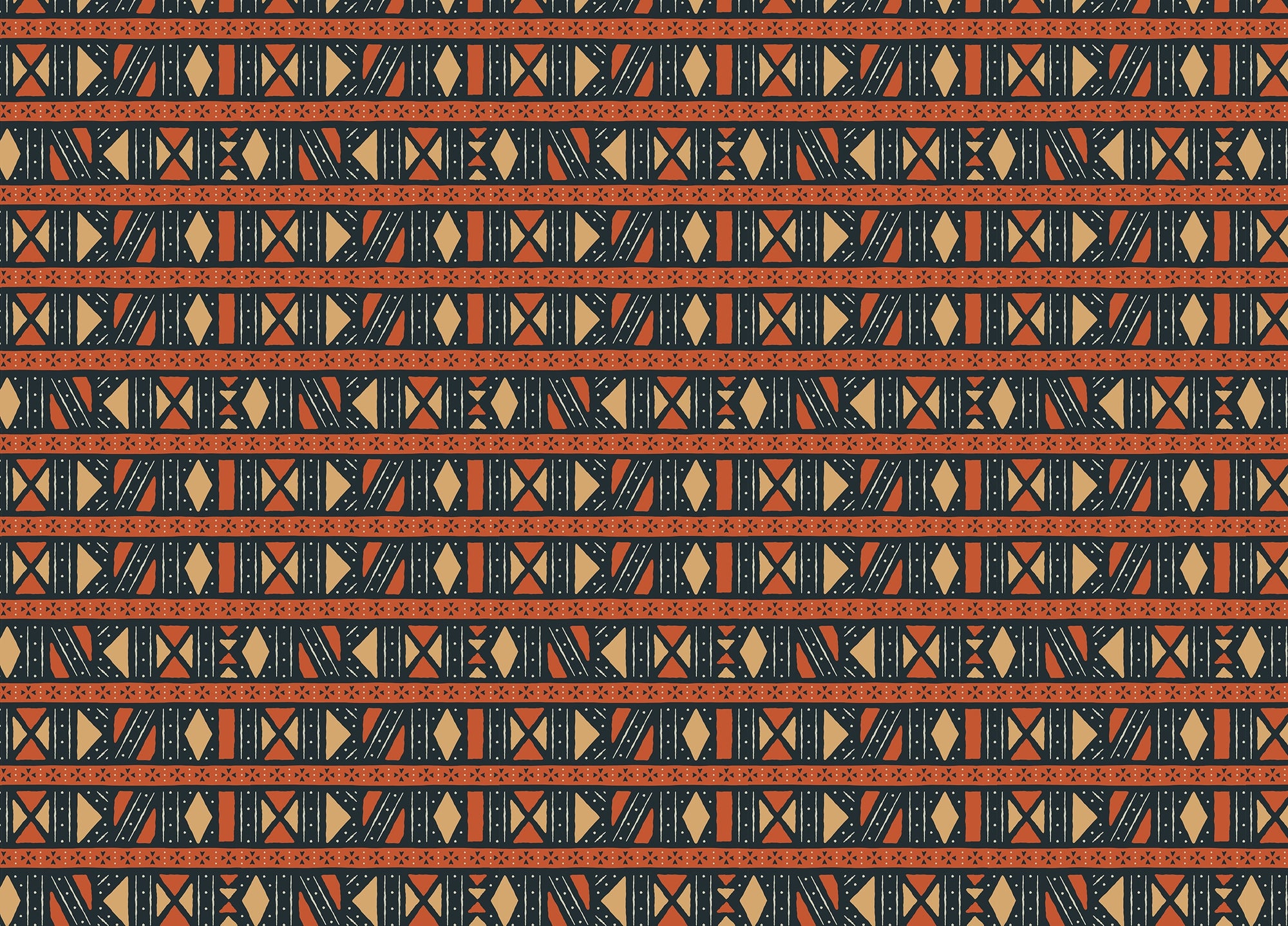 Geometric Africa Tribal Art Ethnic Seamless Pattern Wallpaper