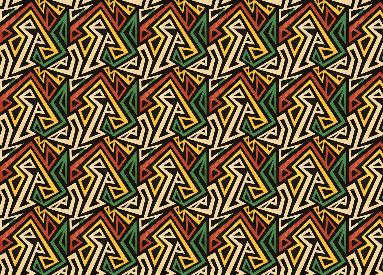 African Geometric Effect Wallpaper