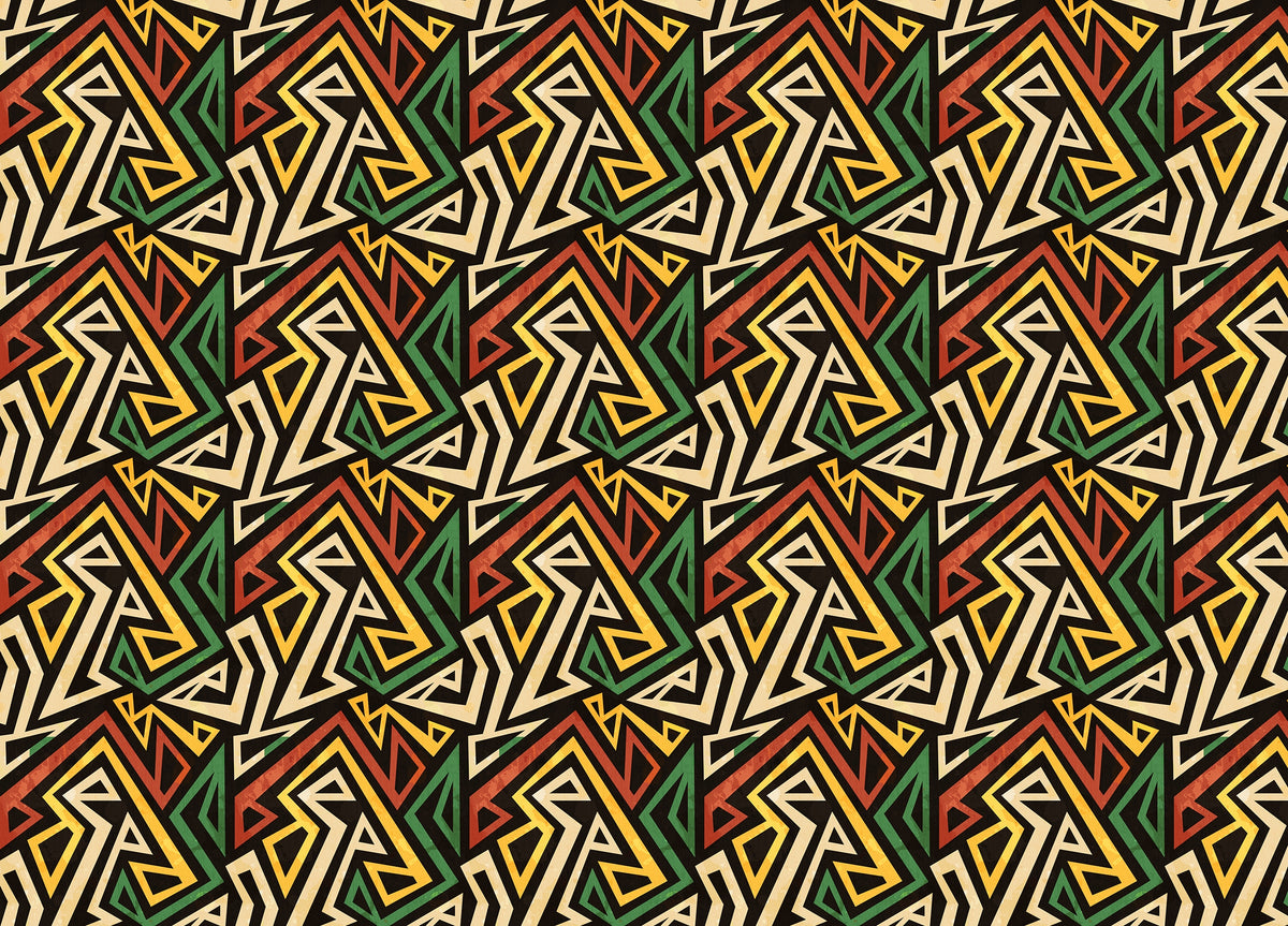 African Geometric Effect Wallpaper