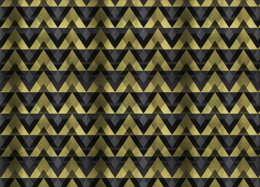 Gold Zigzag Geometric Peel and Stick Wallpaper