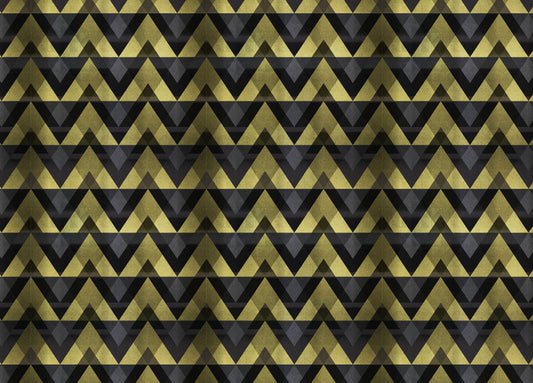 Gold Zigzag Geometric Peel and Stick Wallpaper