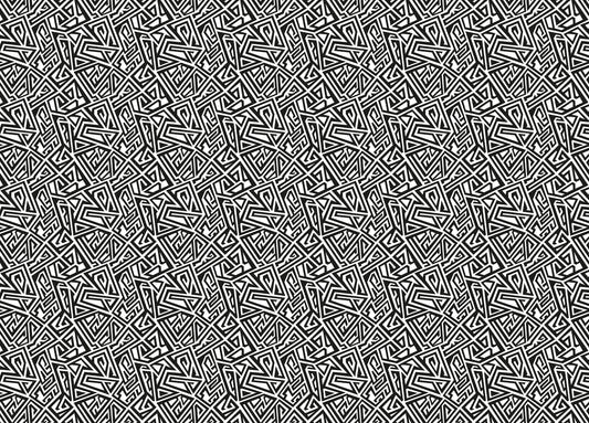Black and White Monochrome Ancient Geometric Wallpaper
