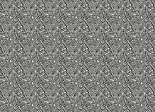 Black and White Monochrome Ancient Geometric Wallpaper
