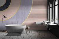 Geometric Gold Accent Wallpaper - Wallanza