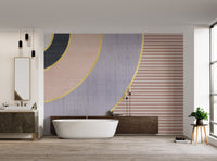 Geometric Gold Accent Wallpaper - Wallanza