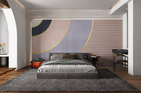 Geometric Gold Accent Wallpaper - Wallanza